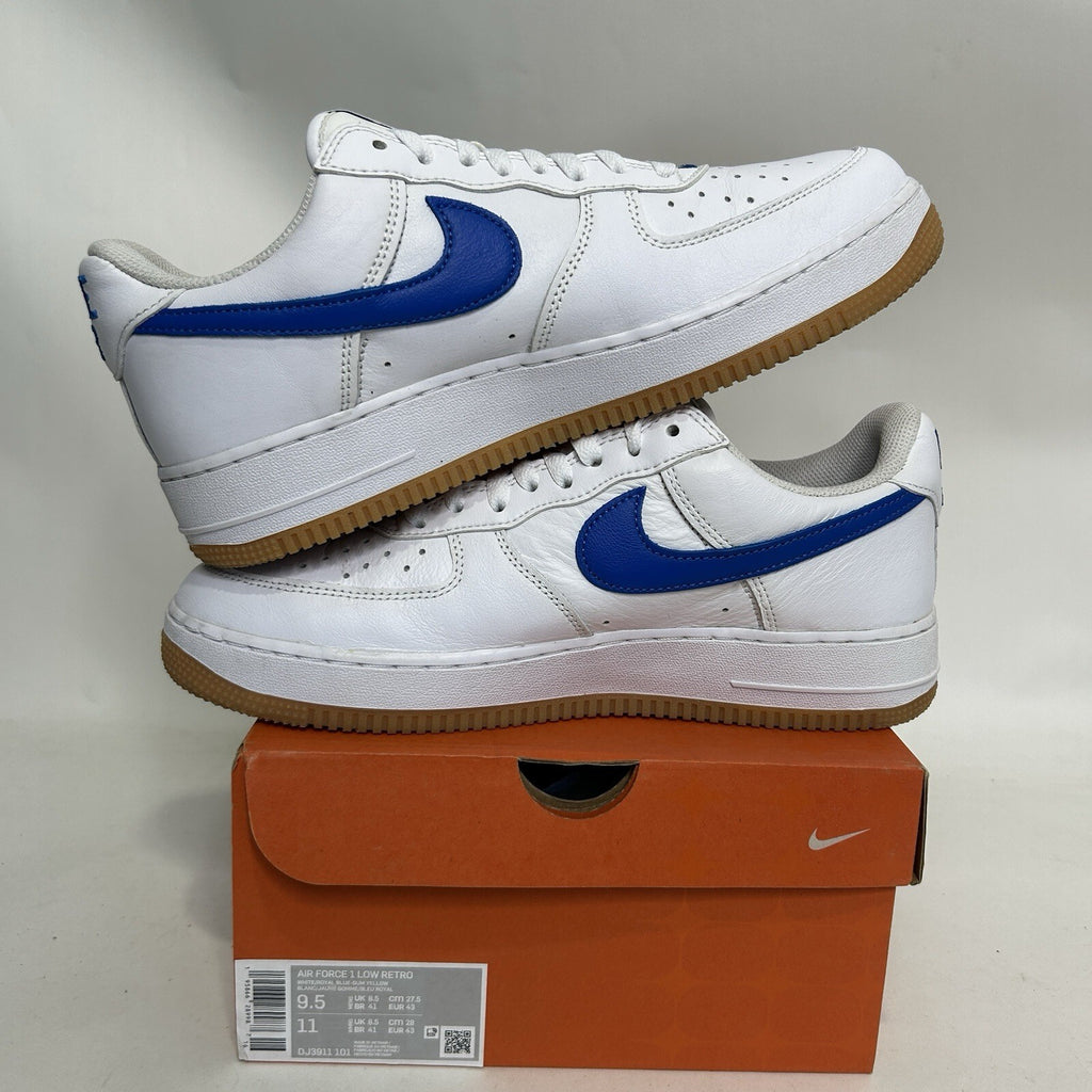 Nike Air Force 1 Low Retro Color Of Month “White Royal Blue” DJ3911-101 Worn