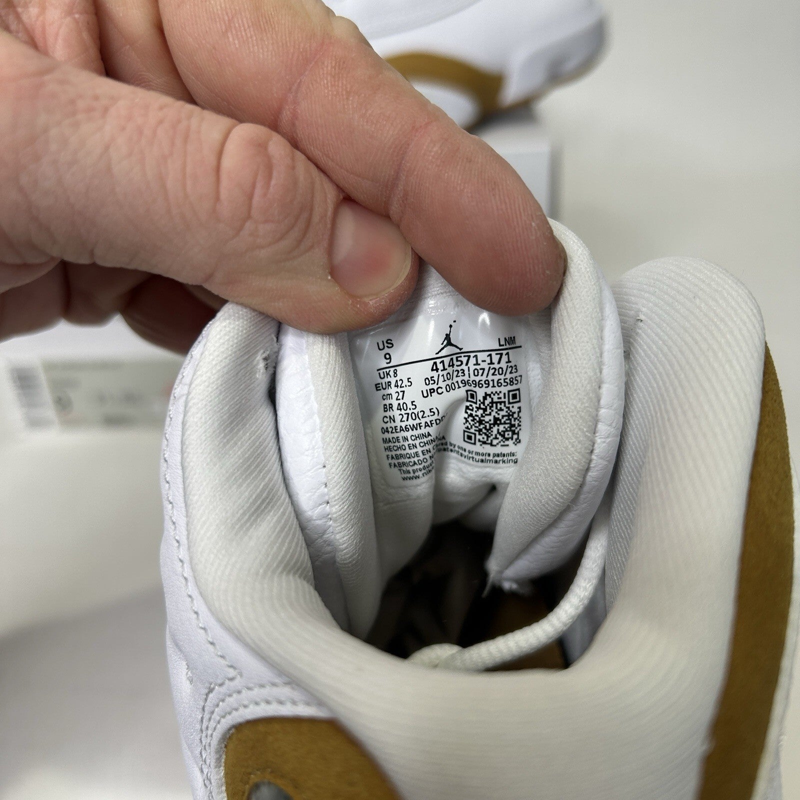 Nike Air Jordan 13 Retro “Wheat White” 2023 414571-171 Men’s 9 New