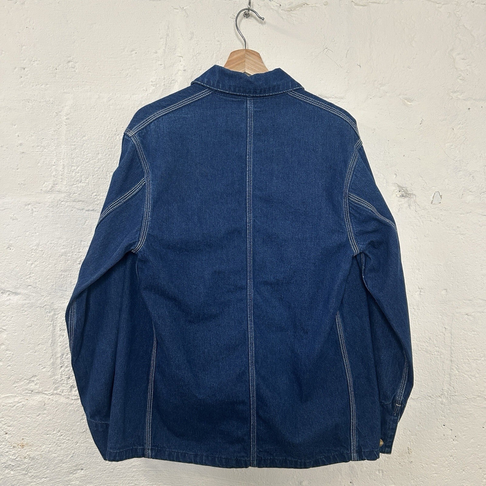 Vintage Carhartt Unlined Denim Chore Coat “Darkstone” 8C Union Men’s 40/Small