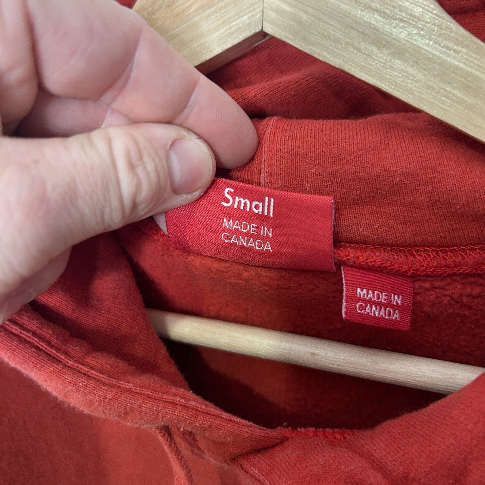 Supreme Don't Care Sweatshirt Pullover Hoodie “Burnt Red” FW21 Men’s Small
