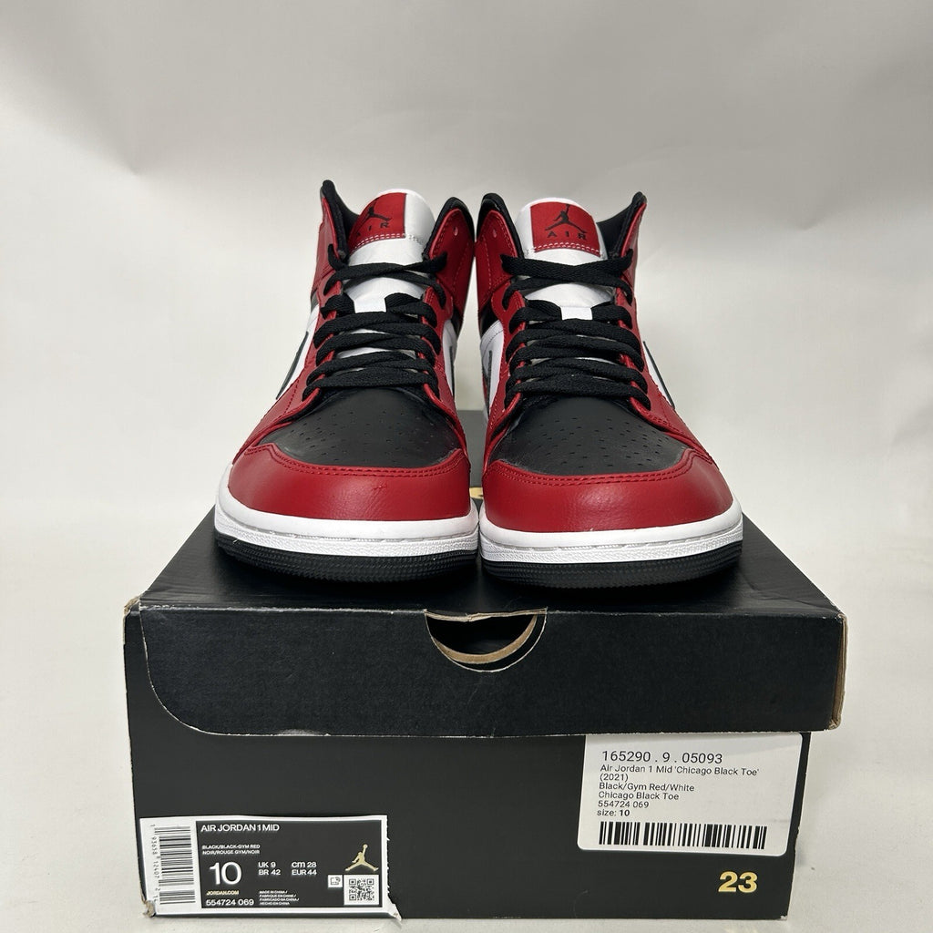 Nike Air Jordan 1 Mid Retro “Chicago Black Toe/Gym Red Black” 554724-069 New
