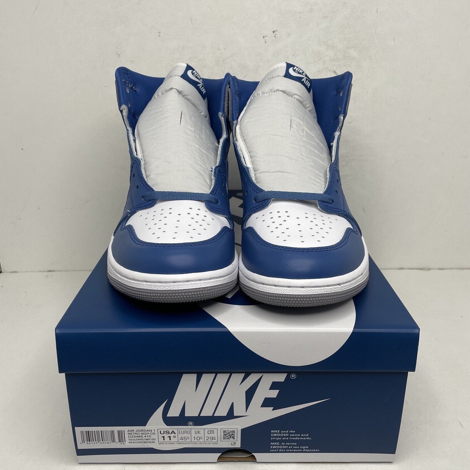 Nike Air Jordan 1 High OG "True Blue" Men’s Size 11.5 DZ5485-410 Brand New