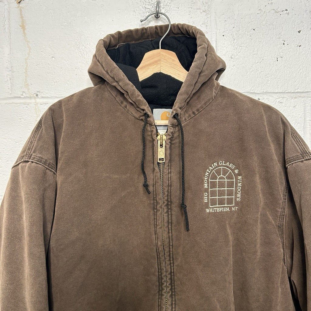 Vintage Carhartt Quilted Hooded Active Jacket “Chestnut” J68 CHT Men’s X-Large