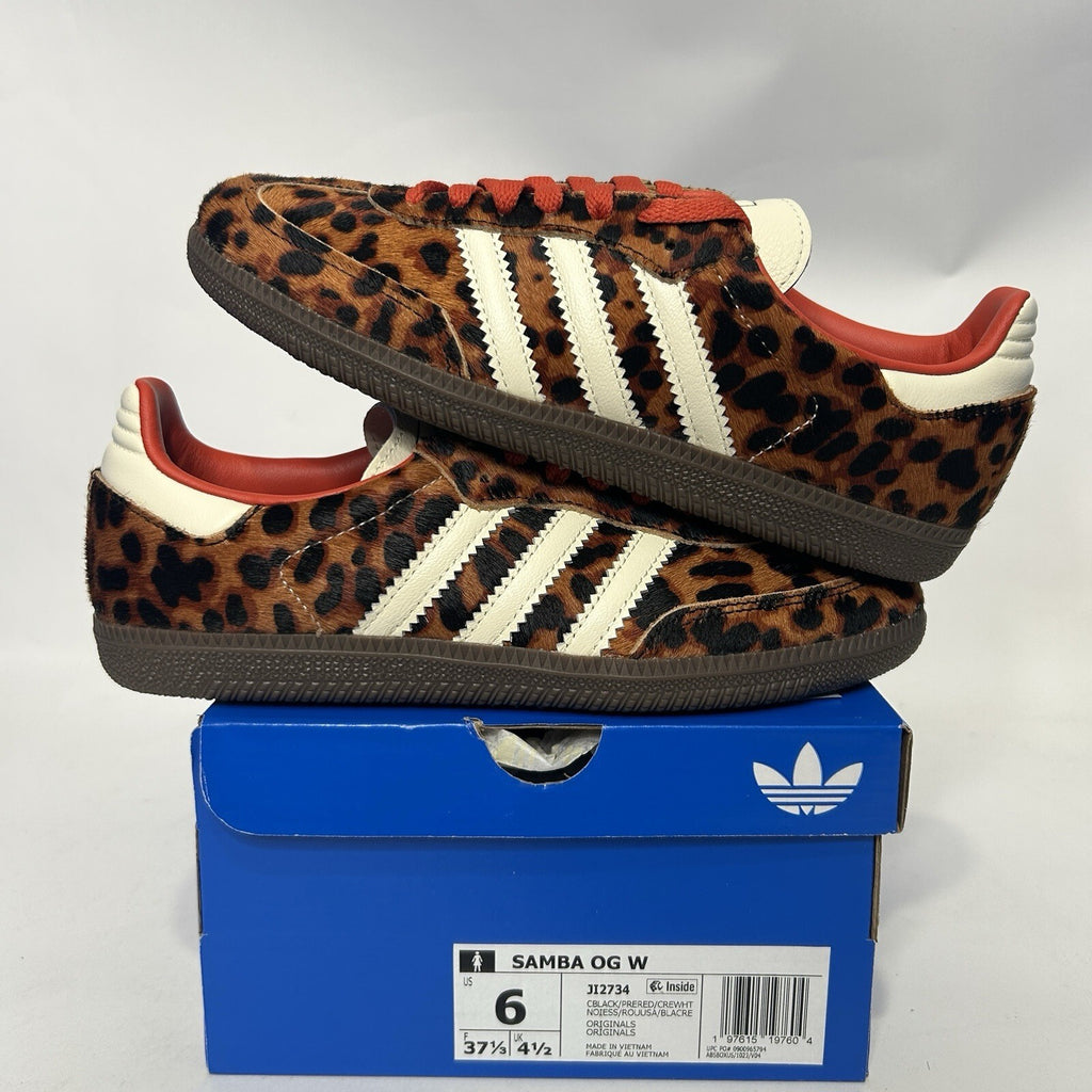 adidas Samba OG WMNS Leopard - “Preloved Red” JI2734 Women's 6 New