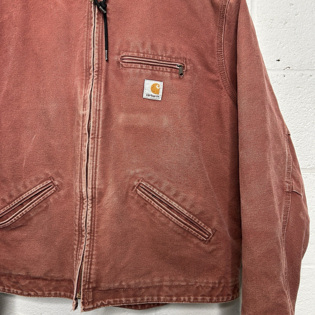 Y2K Carhartt Sherpa Hooded Detroit Jacket “Vintage Rose” WJ141 VRS Women’s XL