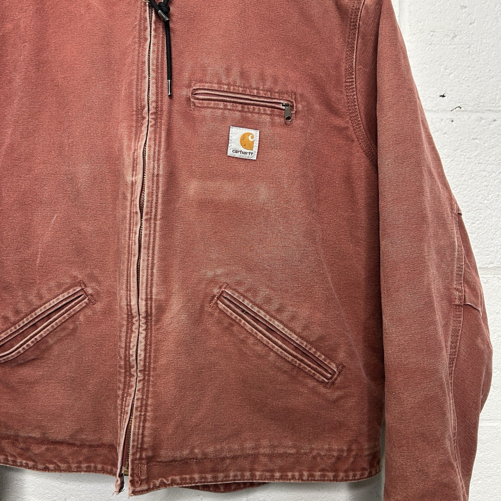 Y2K Carhartt Sherpa Hooded Detroit Jacket “Vintage Rose” WJ141 VRS Women’s XL