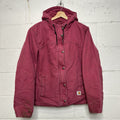 Y2K Carhartt Sherpa-Lined Sandstone Berkley Jacket “Merlot” 100657-648 Women’s M