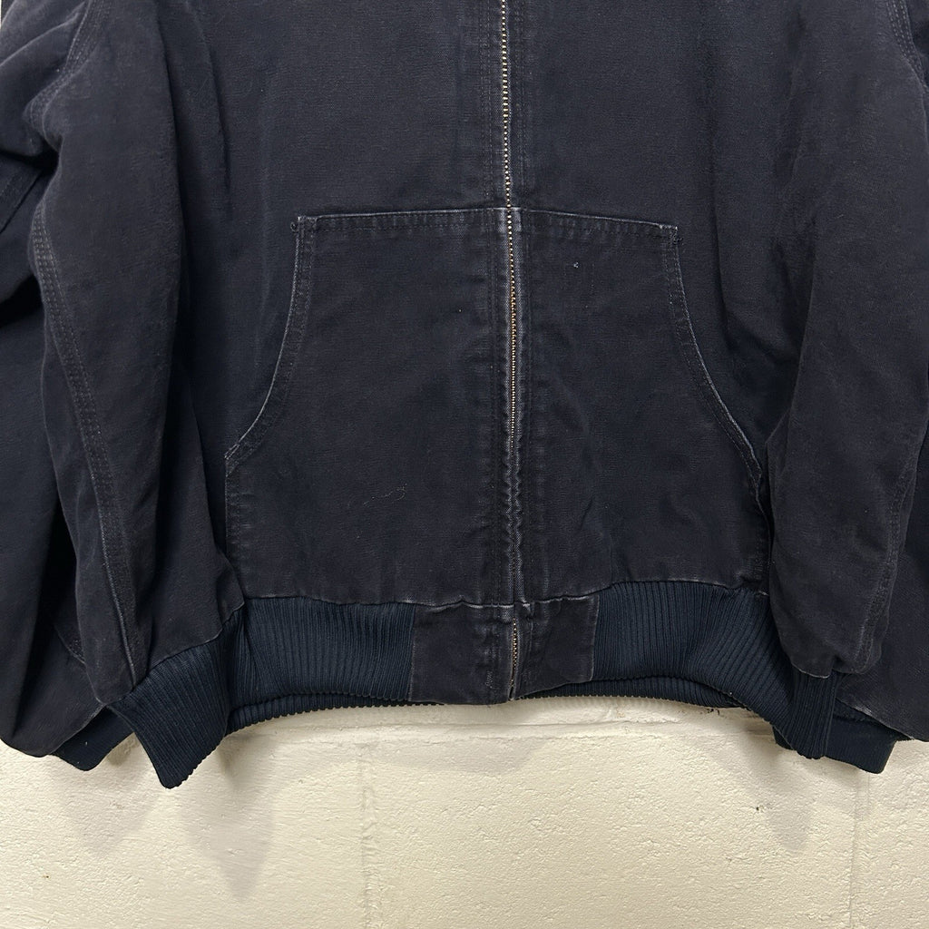 Vintage Carhartt Hooded Active Jacket “Midnight Blue” J130 MDT Men’s 2XL