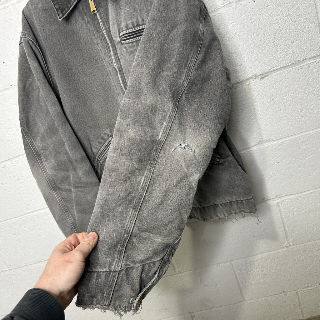 Thrashed Vintage Carhartt Blanket-Lined Detroit Jacket “Gravel” J97 GVL Men’s XL