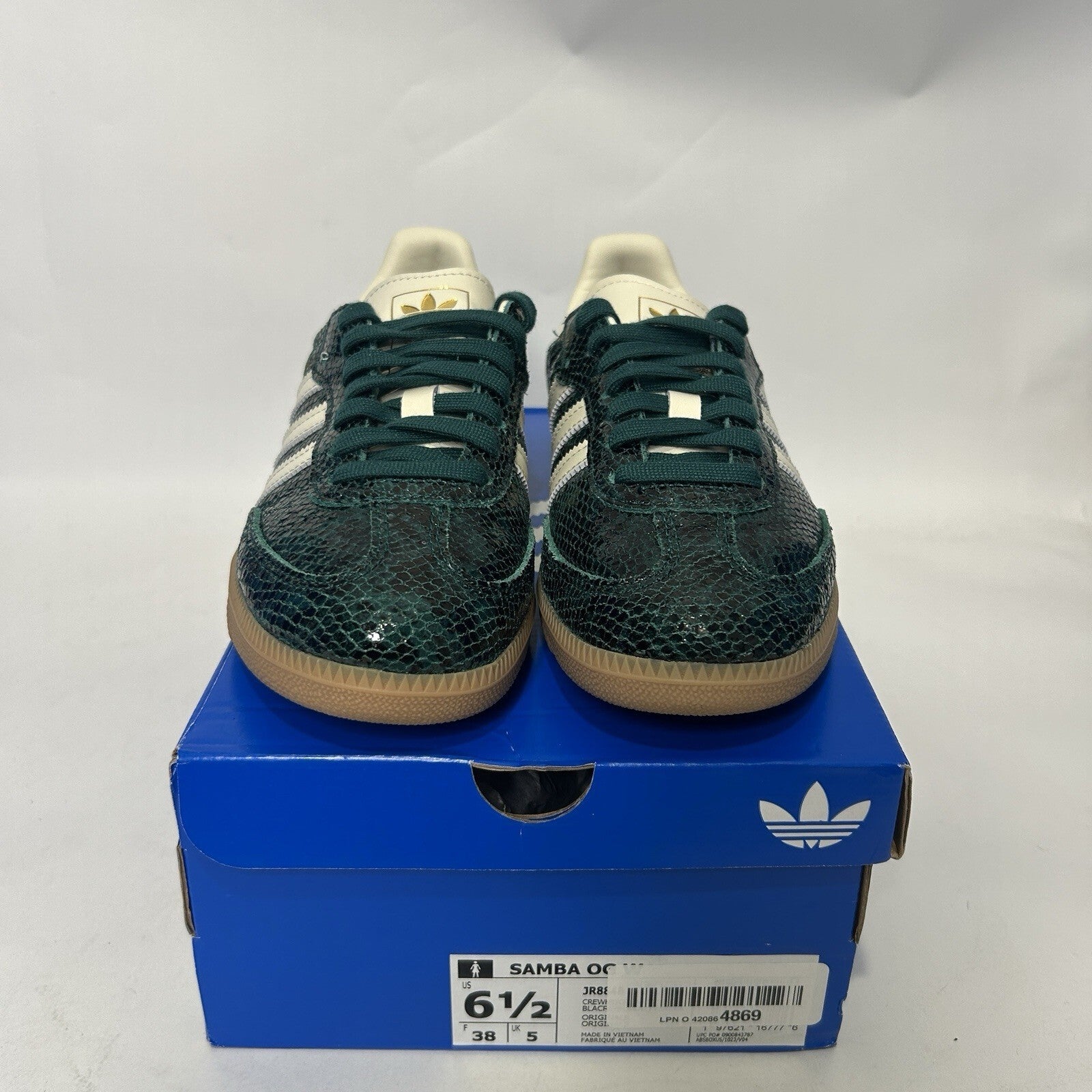 adidas Samba OG Snakeskin Pack - “Collegiate Green” JR8848 Women’s 6.5 New