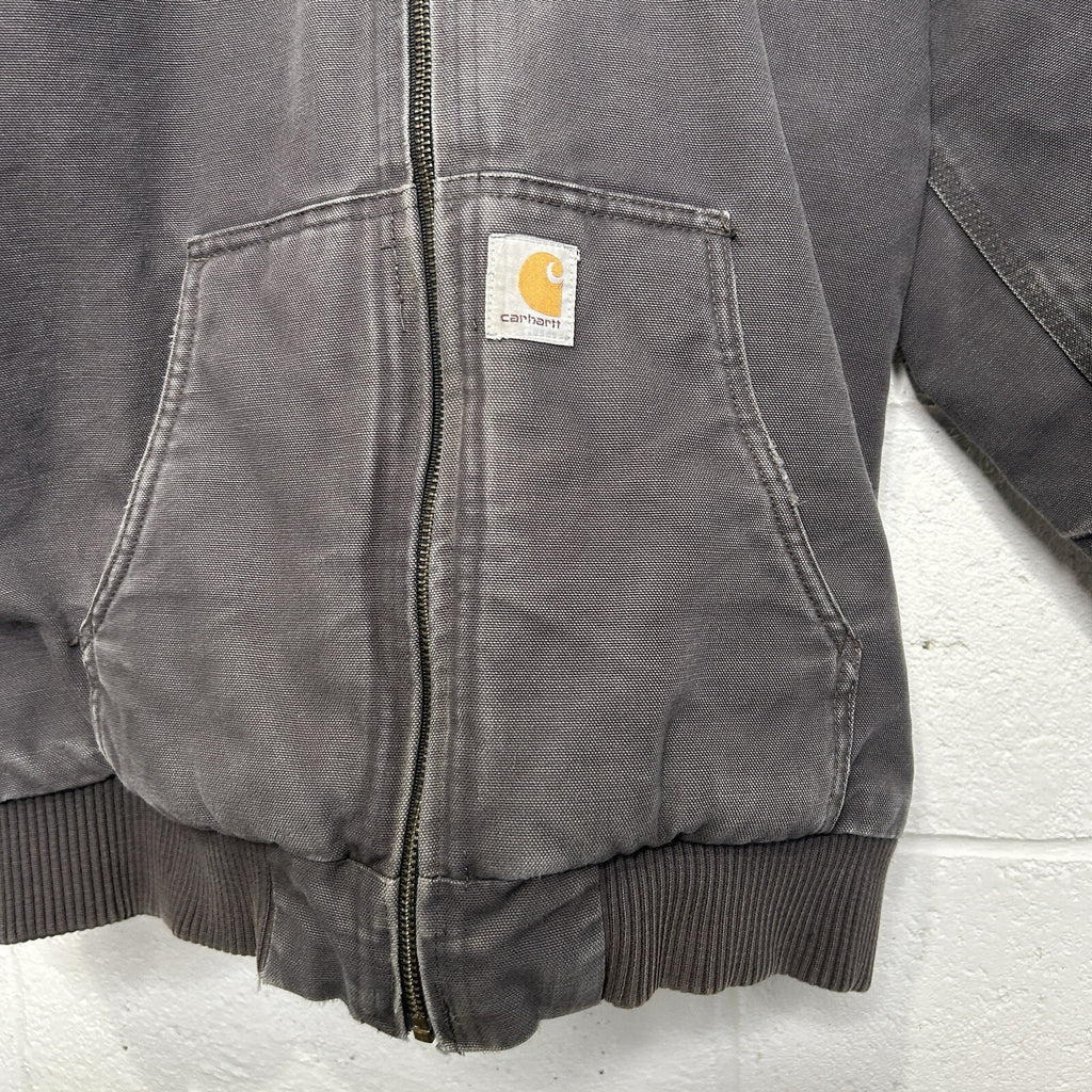 Vintage Carhartt Hooded Active Jacket “Grey” Youth Large/Women’s Extra-Small