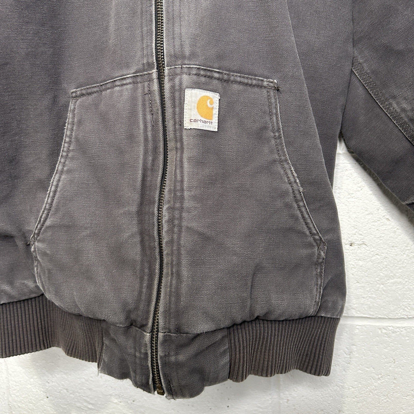 Vintage Carhartt Hooded Active Jacket “Grey” Youth Large/Women’s Extra-Small