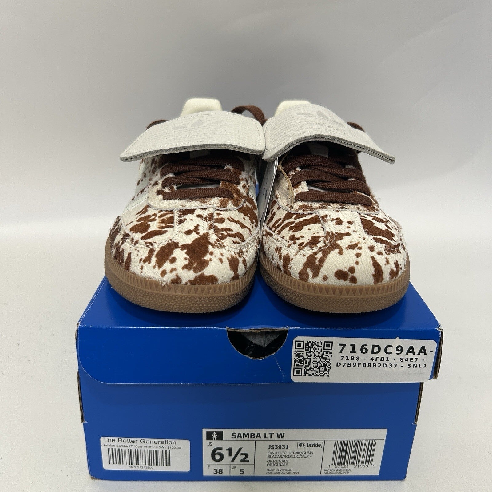 adidas Womens Samba LT Cow Print Pack “Brown” JS3931 Women’s 6.5 New