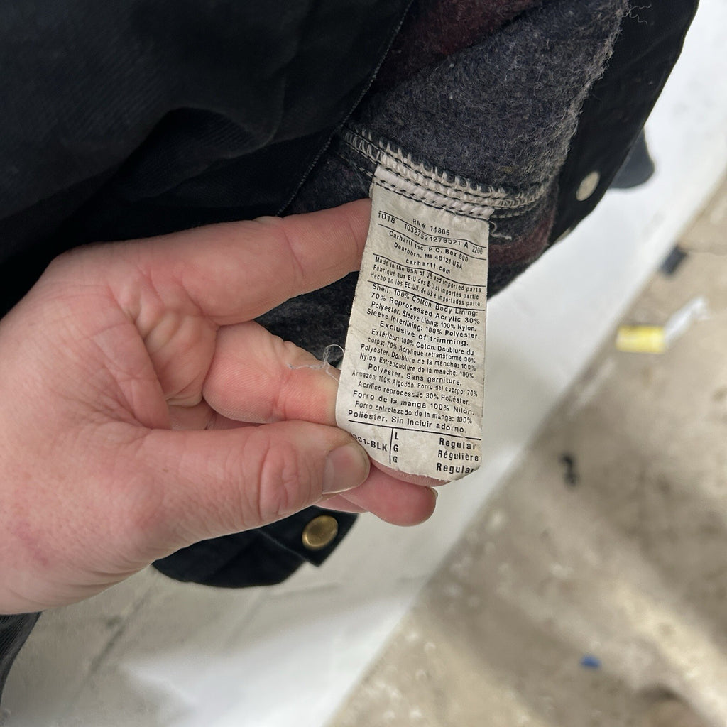 Y2K Carhartt Blanket-Lined Detroit Jacket “Black” J001 BLK Men’s Large