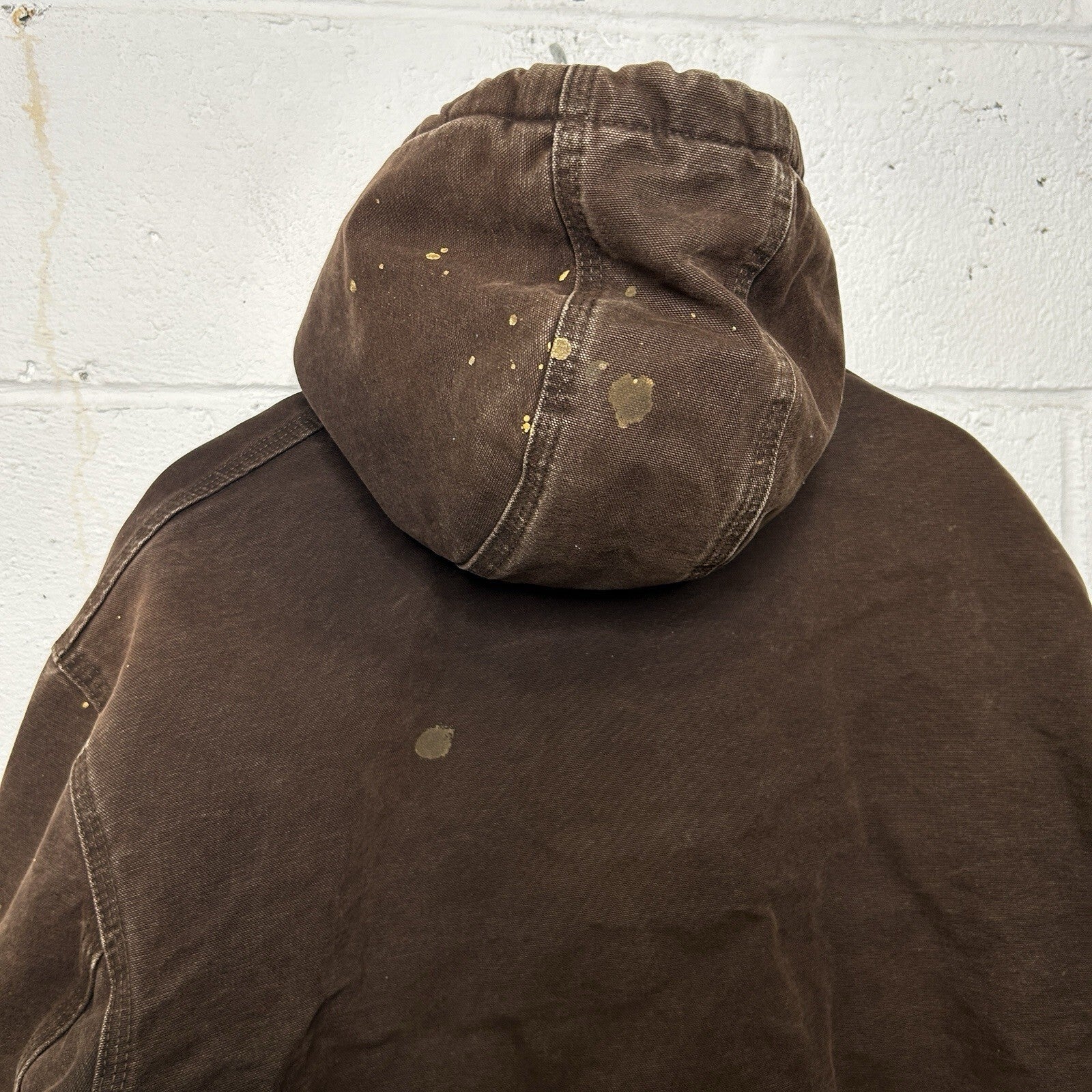 Vintage Carhartt Hooded Active Jacket “Dark Brown” J130 DKB Men’s Large Worn