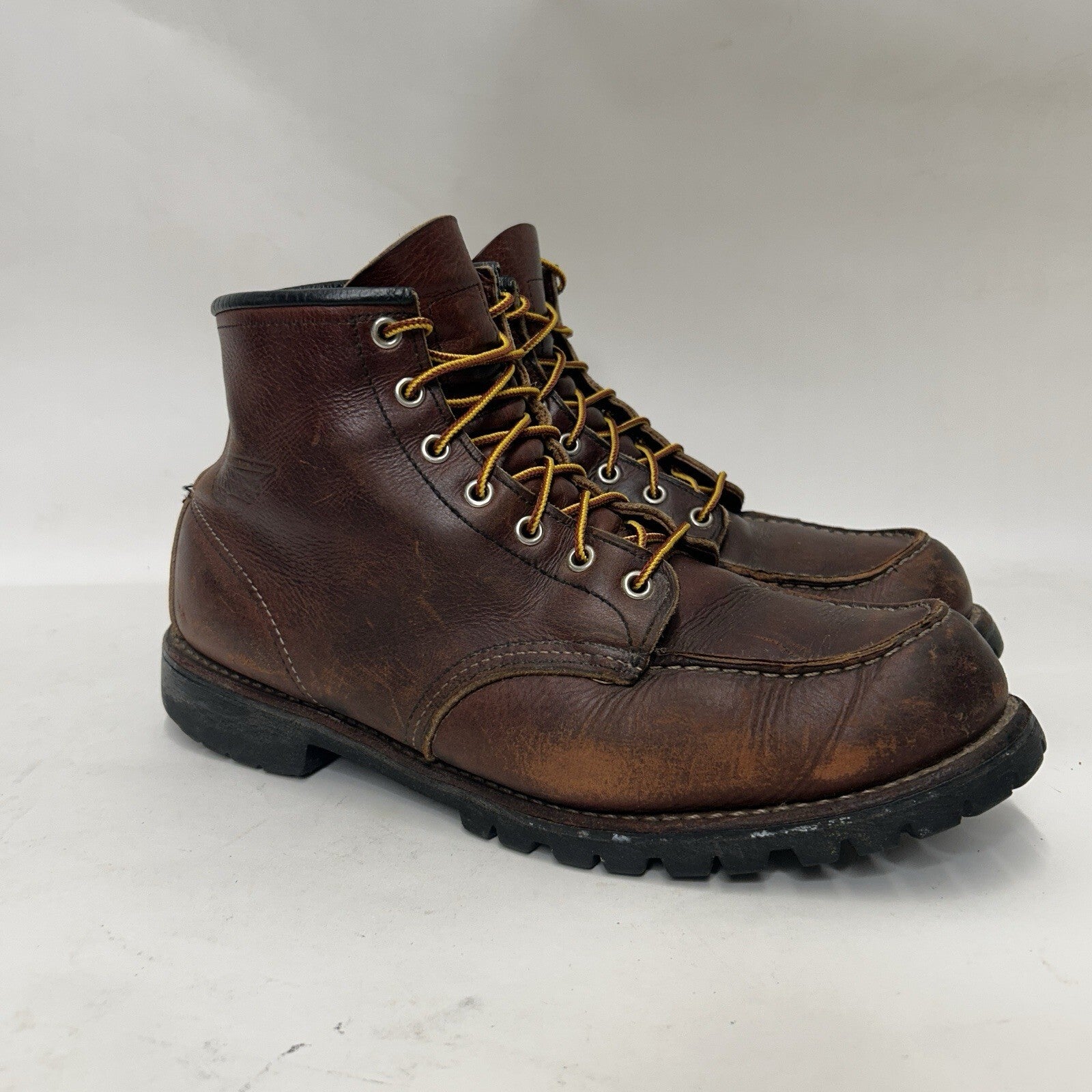 Red Wing Roughneck 6-inch Moc Work Boots “Dark Brown” 8146 Men’s 12D Worn