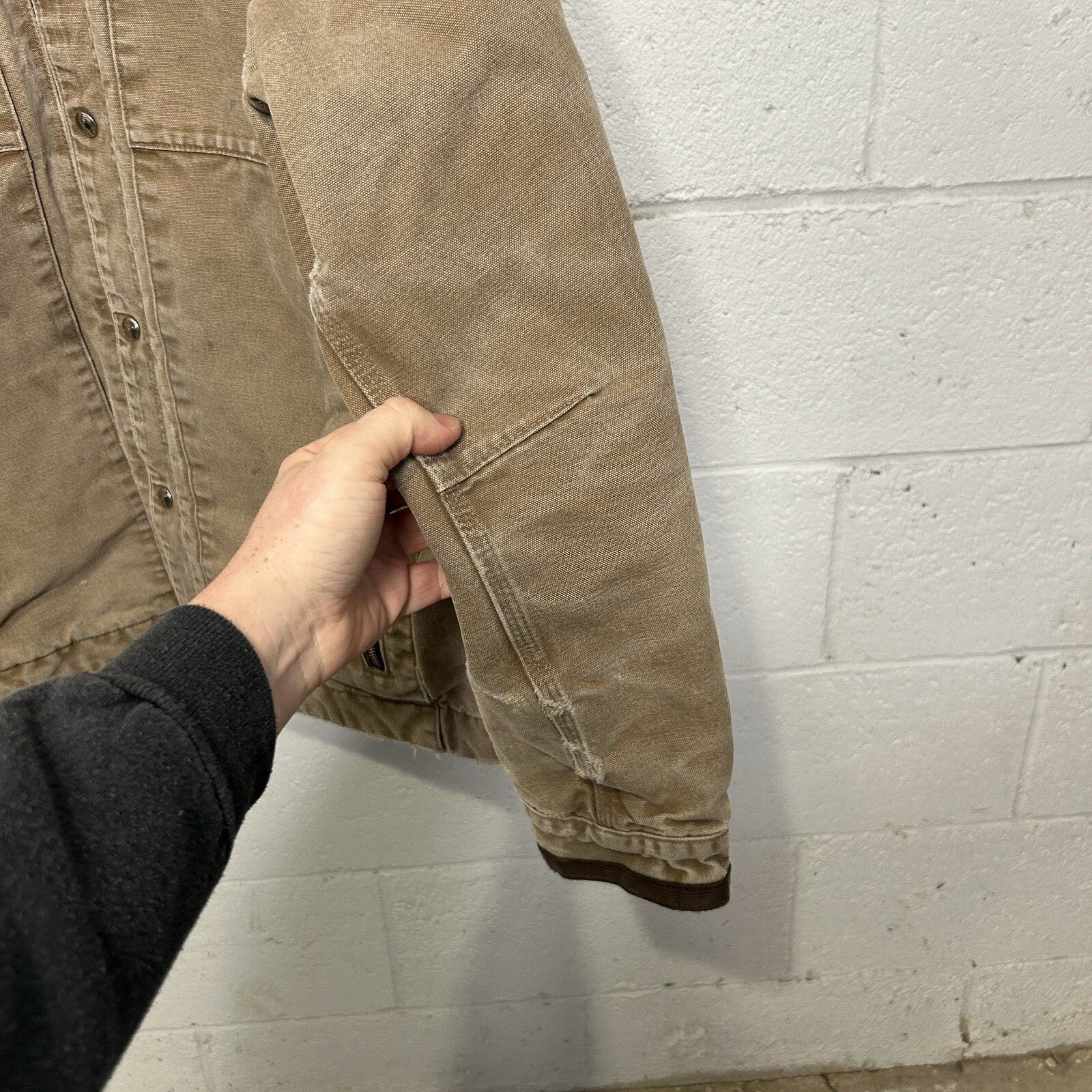 Y2K Carhartt Sandstone Multi-Pocket Jacket “Frontier Brown” J285 FRB Men’s Large