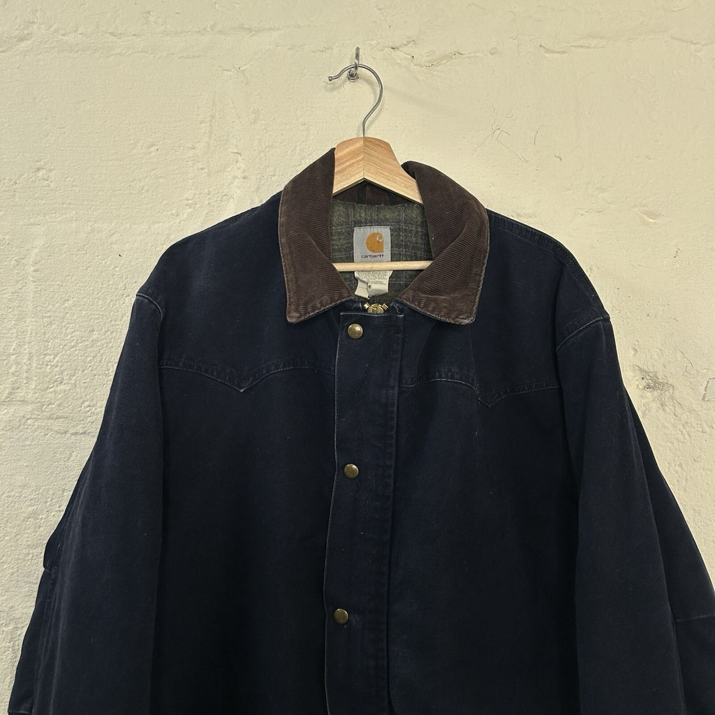 Vintage Carhartt Blanket-Lined Barn Jacket “Midnight Blue” C52 MDT Men’s Large