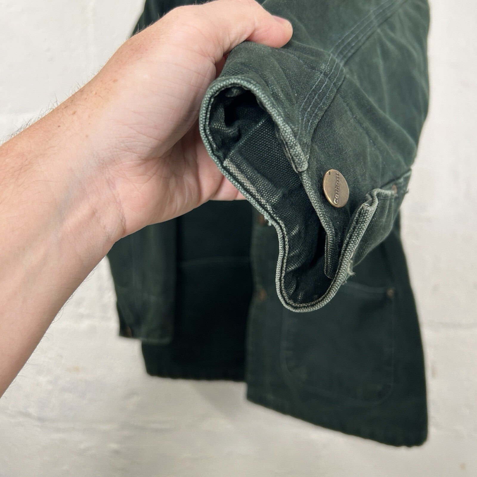 Vintage Carhartt Blanket-Lined Chore Coat “Spruce Green” C02 SPC Men’s Small