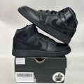 Nike Air Jordan 1 Mid GS “Deep Black Nubuck Swoosh” 554725-090 7Y/Women’s 8.5