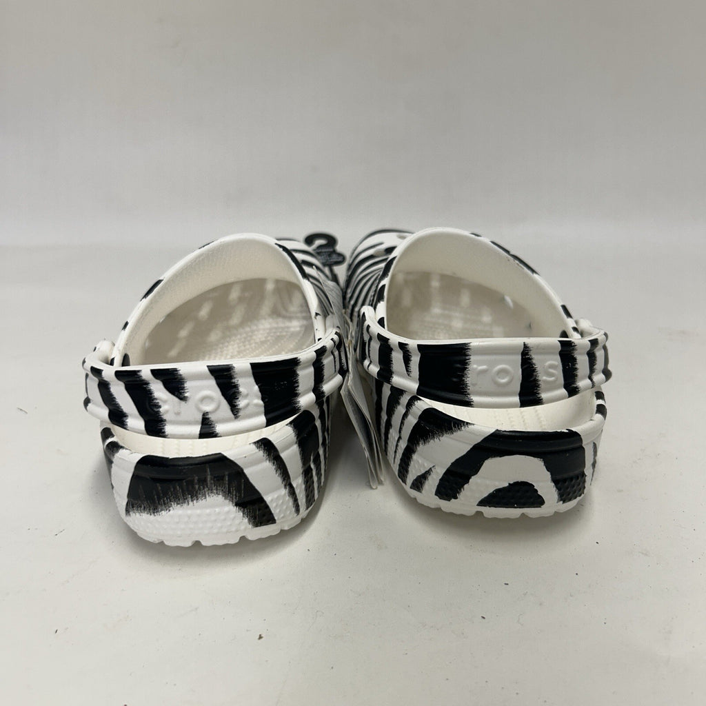 Crocs  Unisex Classic Animal Print Clog Zebra “Black White” Men’s 5/Women 7 New
