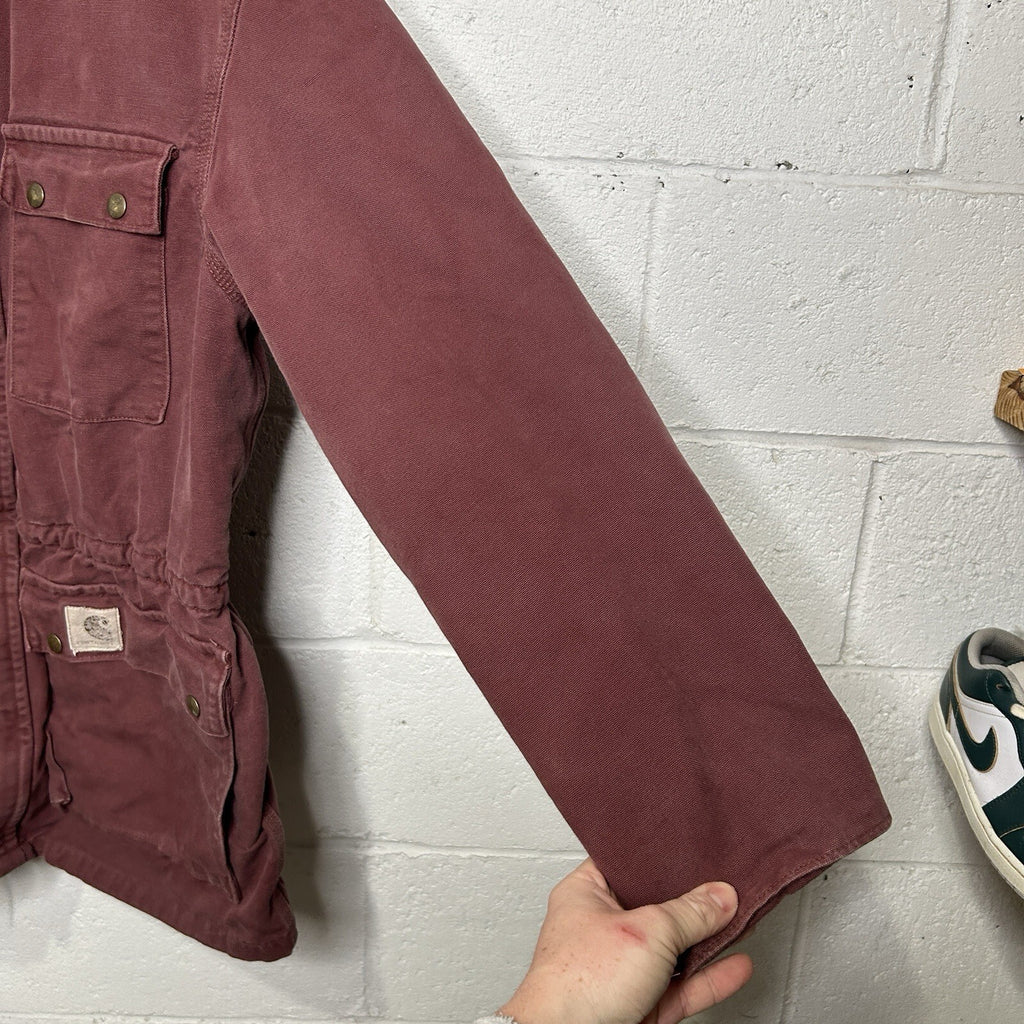 Vintage Carhartt Blanket-Lined Washed-Duck Trail Parka Jacket “Redwood” PB1136