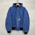 Vintage Carhartt Quilted Hooded Active Jacket “Royal Blue” JQ1049 Men’s Medium