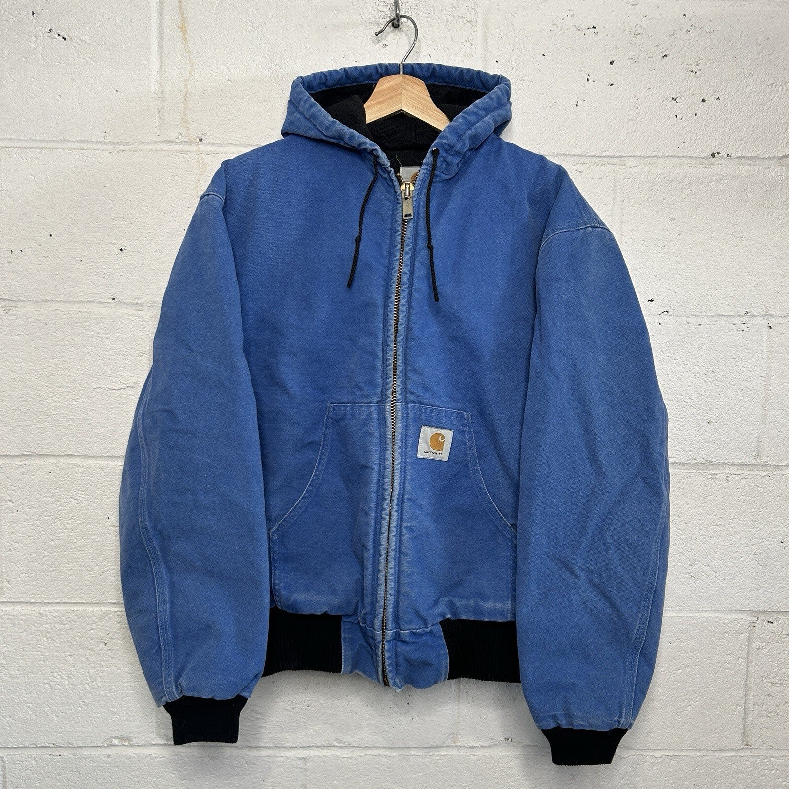 Vintage Carhartt Quilted Hooded Active Jacket “Royal Blue” JQ1049 Men’s Medium