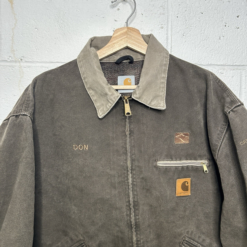 Vintage Carhartt Blanket-Lined Detroit Jacket “Timber” J97 TMB Men’s 2XL