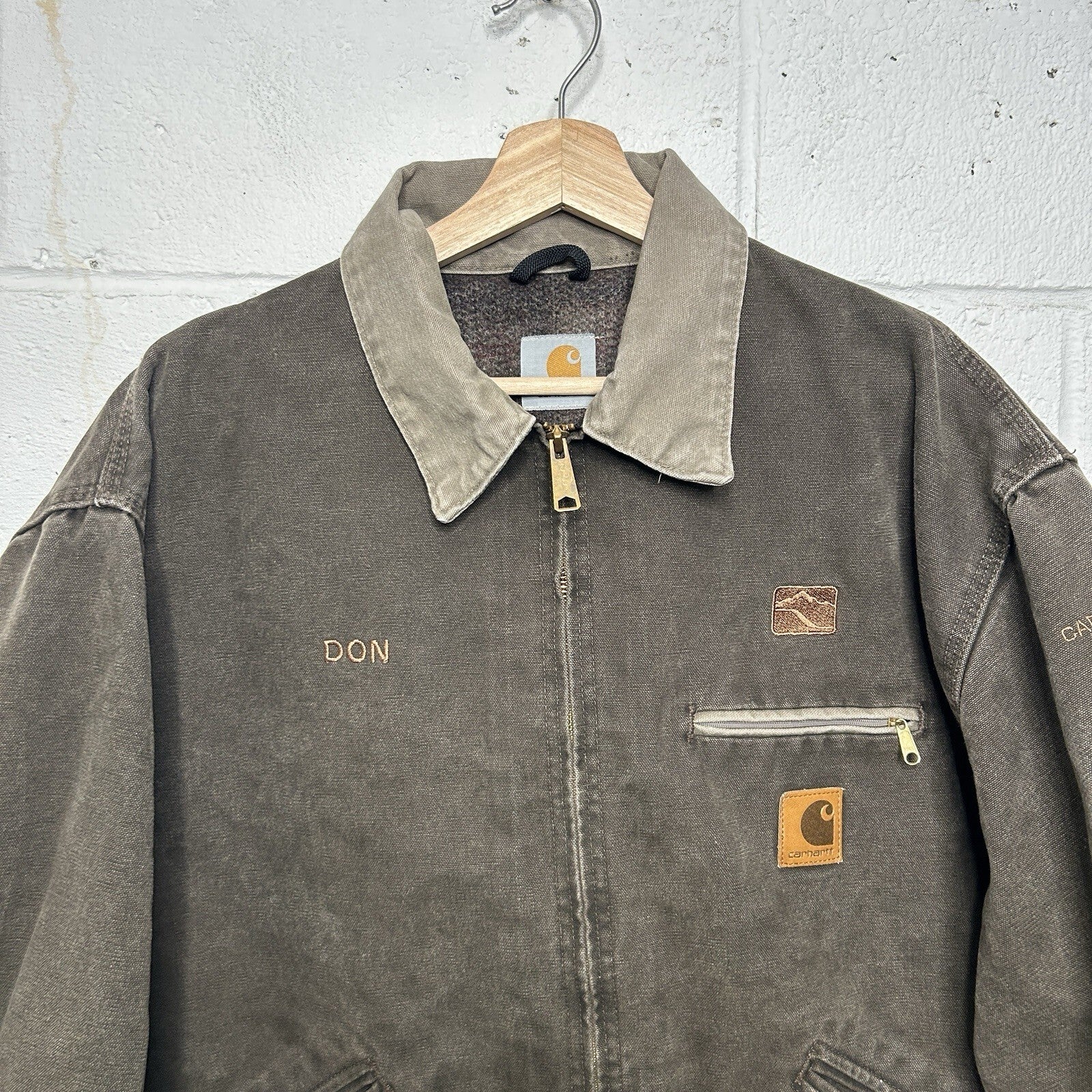 Vintage Carhartt Blanket-Lined Detroit Jacket “Timber” J97 TMB Men’s 2XL