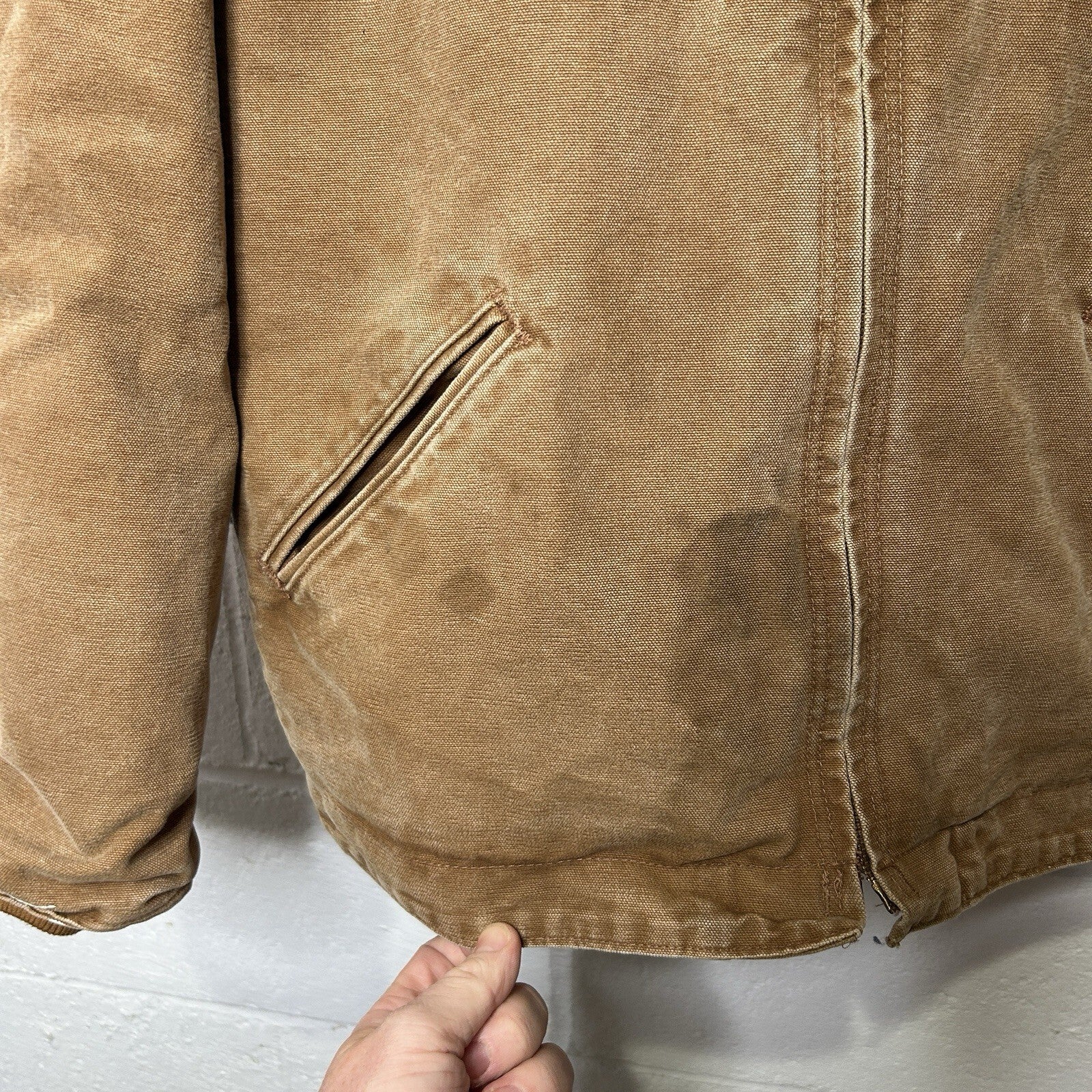 Carhartt Sherpa-Lined Hooded Detroit Jacket “Brown” J141 211 Men’s X-Large