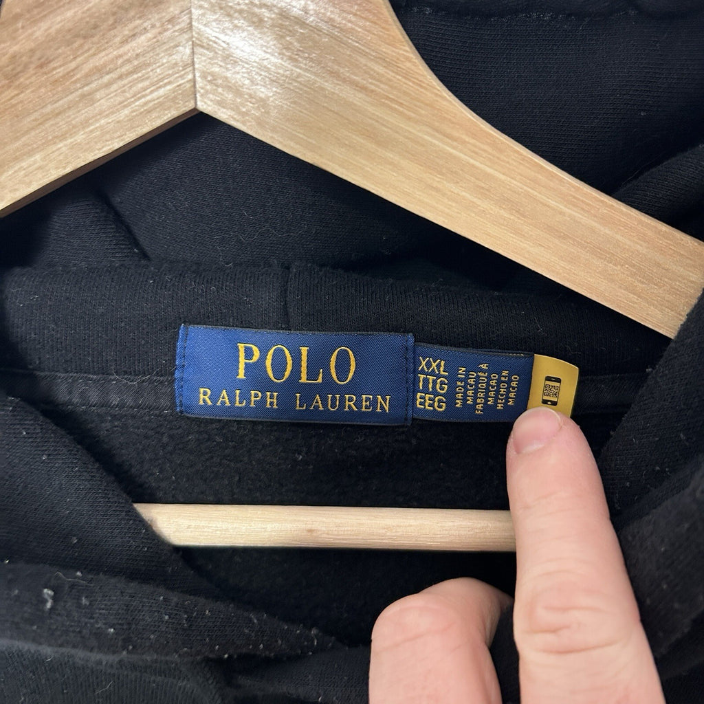 Polo Ralph Lauren Cowboy Ranch Polo Bear Fleece Hoodie “Black” Men’s 2XL Worn