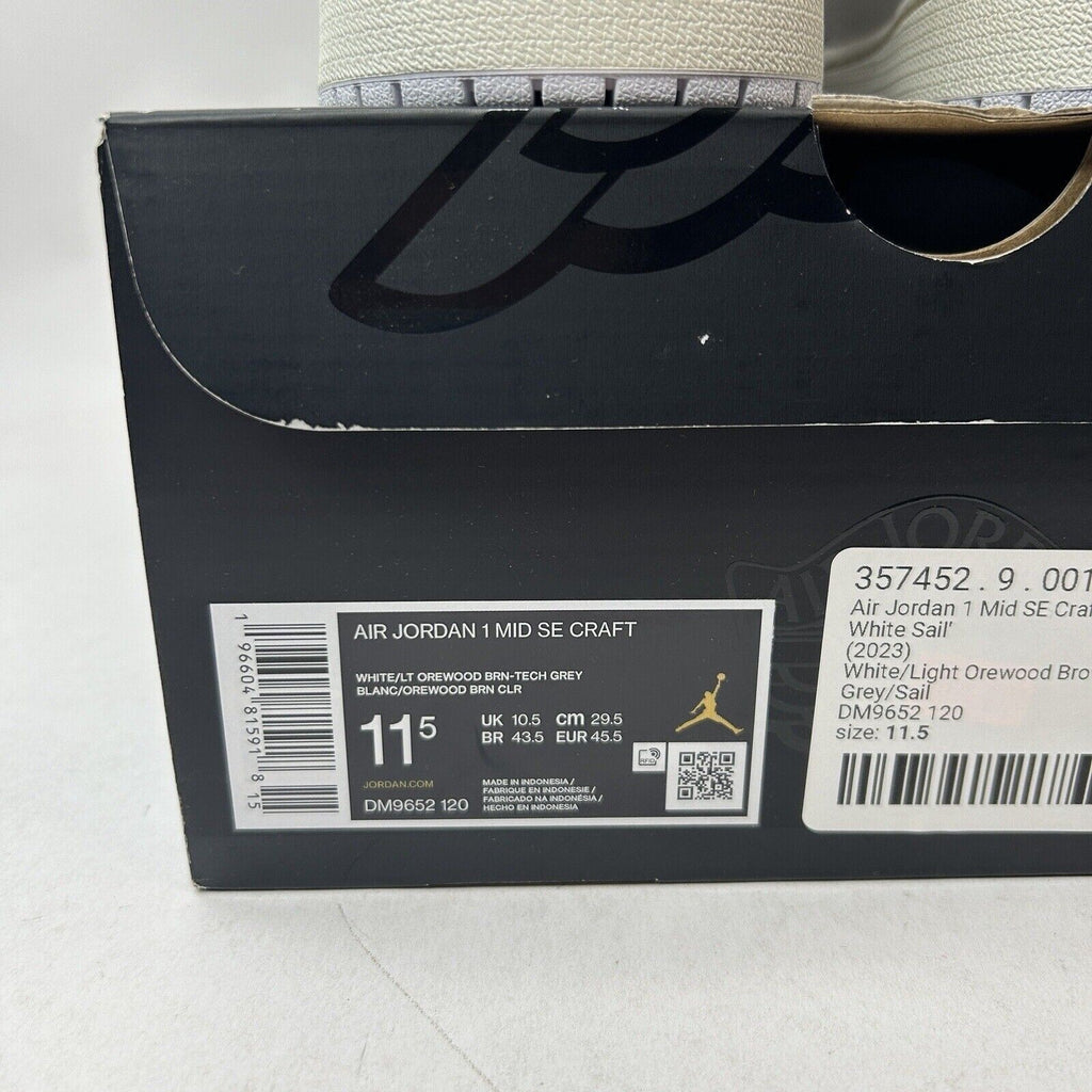 Nike Shoes Air Jordan 1 Mid SE Craft “Tech Grey Light Orewood” 2023