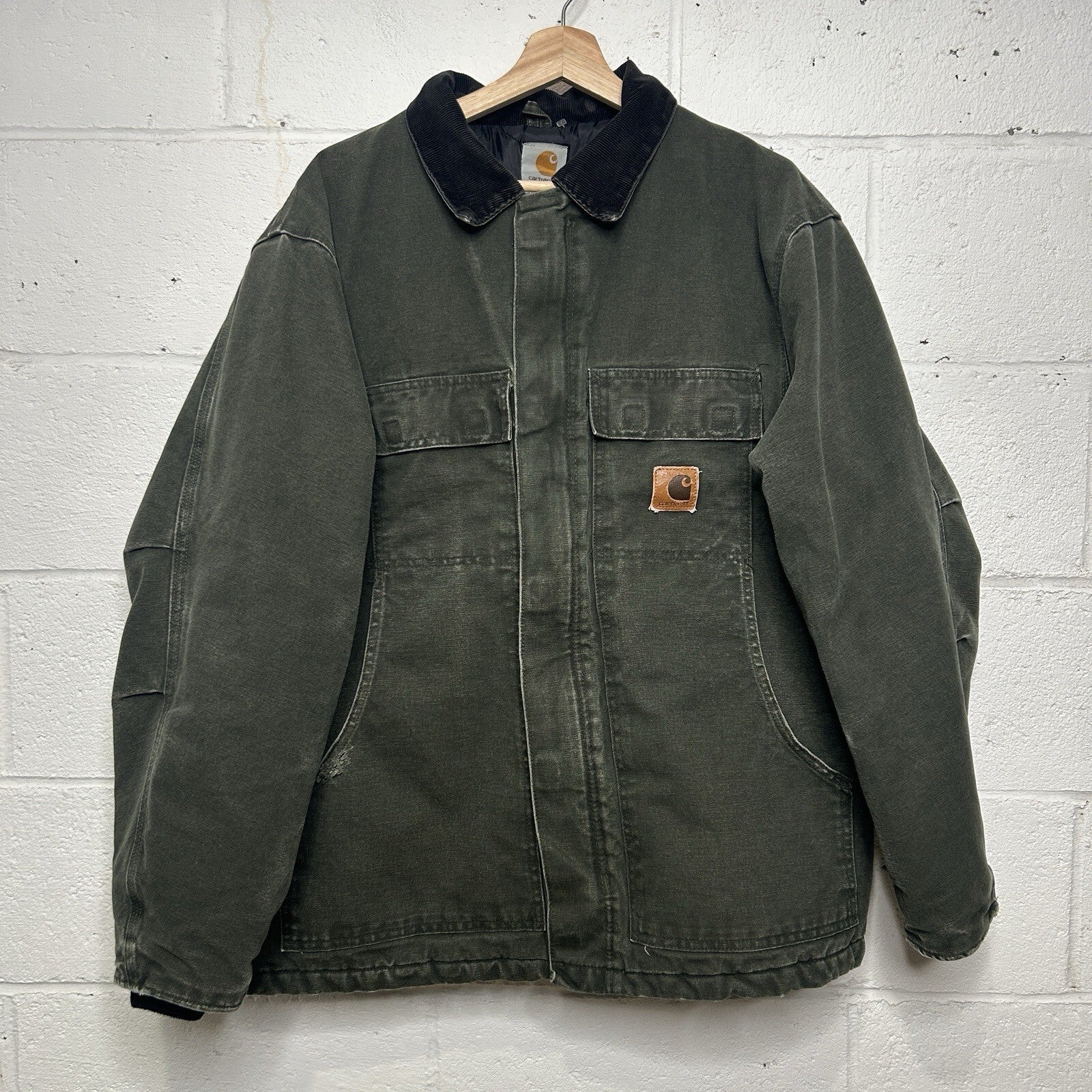 Vintage Carhartt Quilted Arctic Jacket “Moss Green” C26 Men’s Large