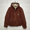 Vintage Carhartt Sherpa-Lined Hooded Detroit  Jacket “Clay” J141 CLY Men’s Small