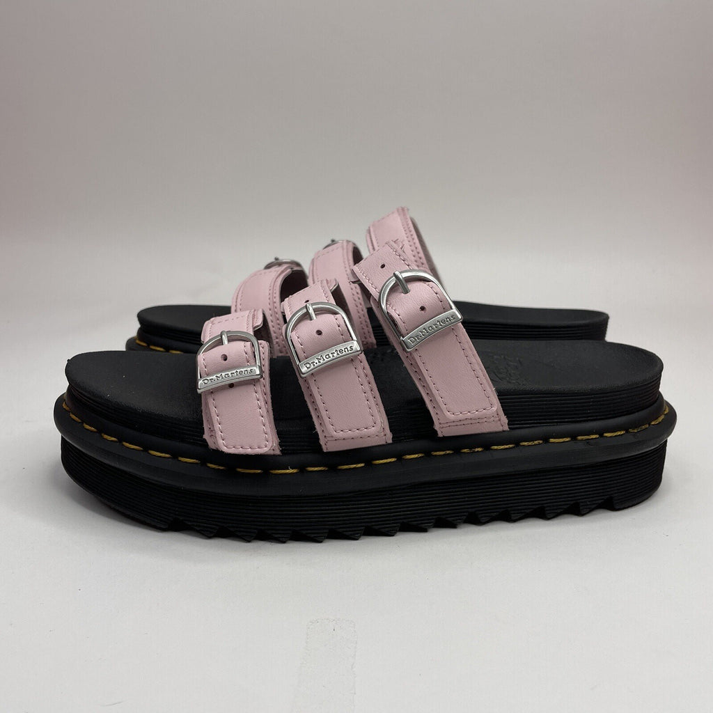 Dr. Martens Blaire Platform Slides Sandals Pink Black AW004 Women Size 7