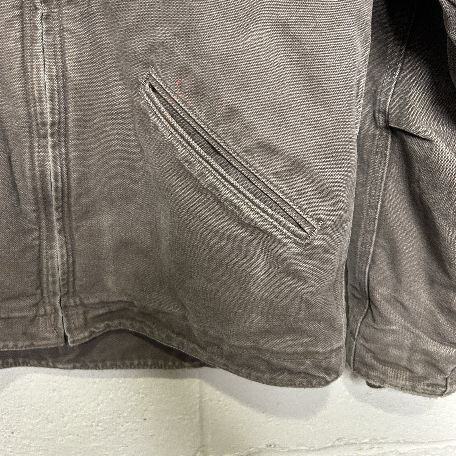 Y2K Carhartt Sherpa-Lined Hooded Detroit Jacket “Gray” WJ141-032 Women’s Small