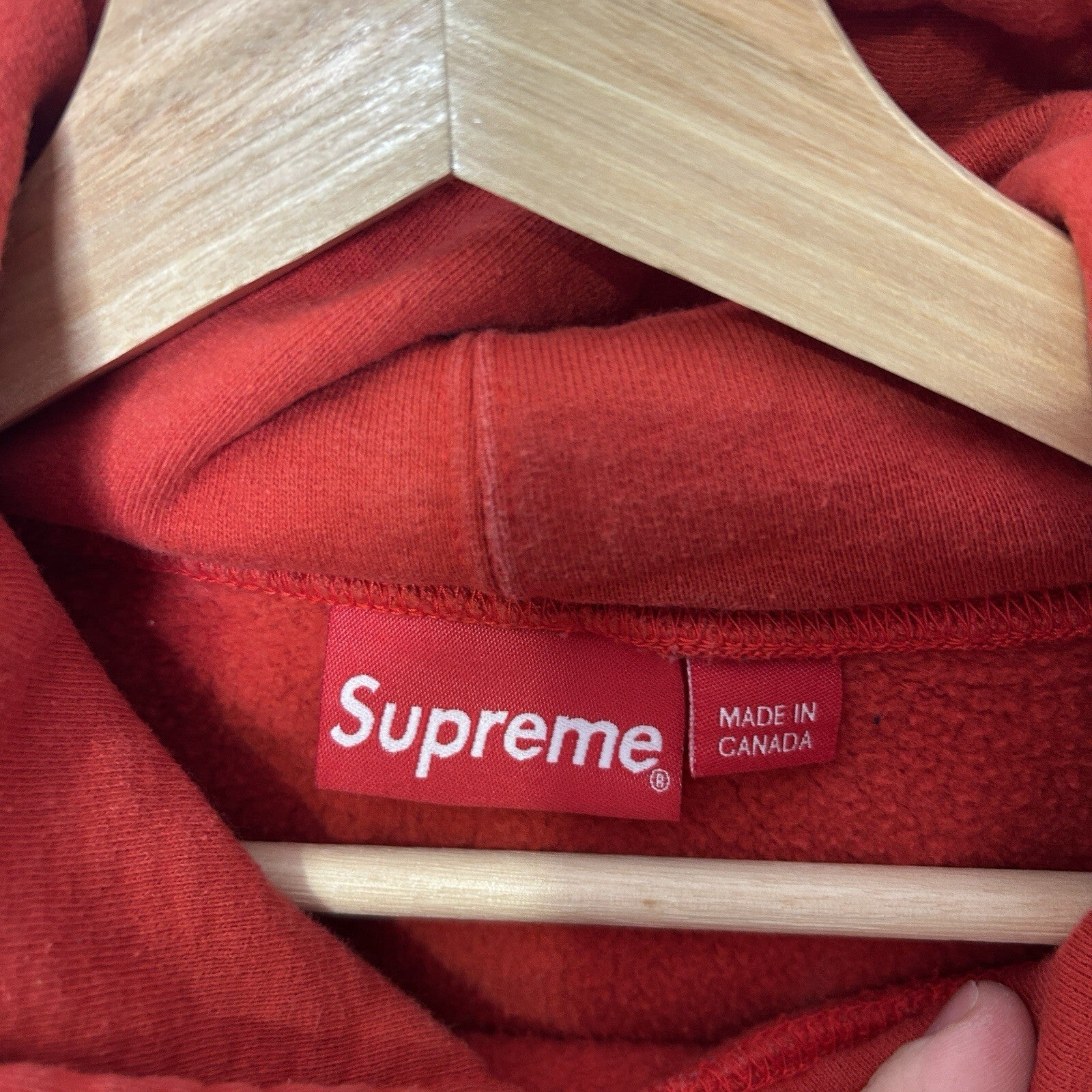Supreme Don't Care Sweatshirt Pullover Hoodie “Burnt Red” FW21 Men’s Small