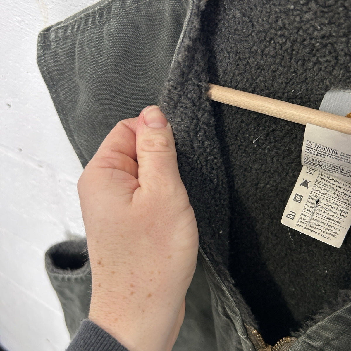 Vintage Carhartt Sherpa-Lined Rugged Vest “Moss Green” V13