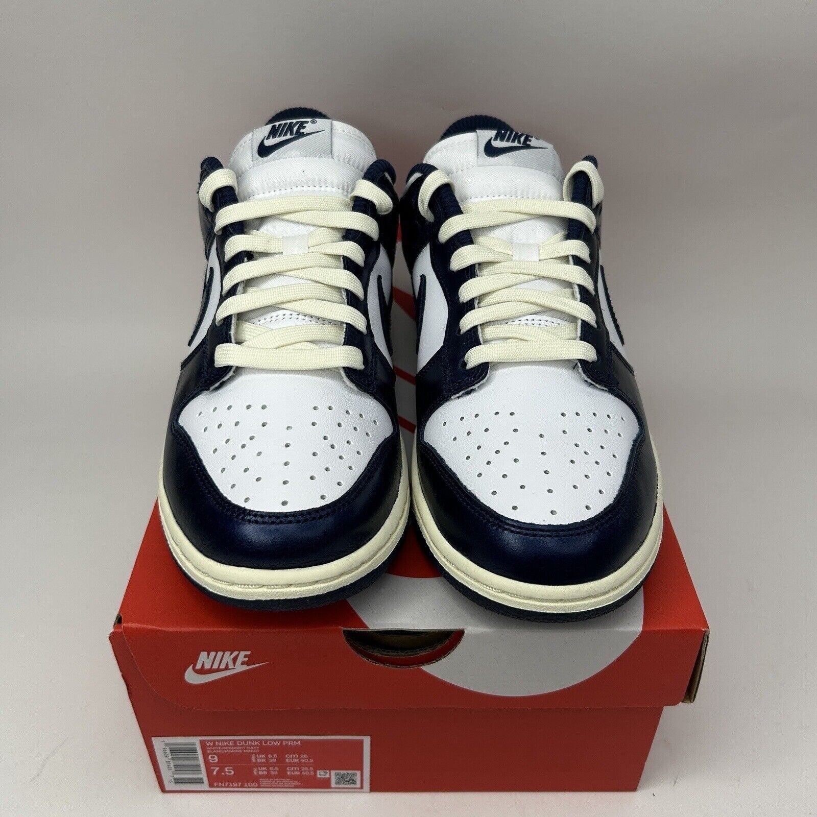 Nike Dunk Low Premium WMNS “Vintage Navy” FN7197-100 Women’s 9 New