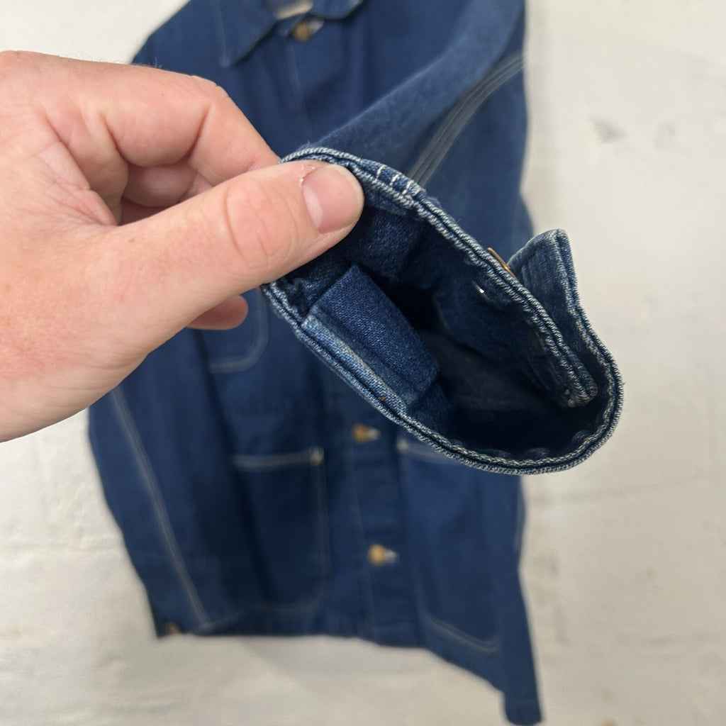 Vintage Carhartt Unlined Denim Chore Coat “Darkstone” 8C Union Men’s 40/Small