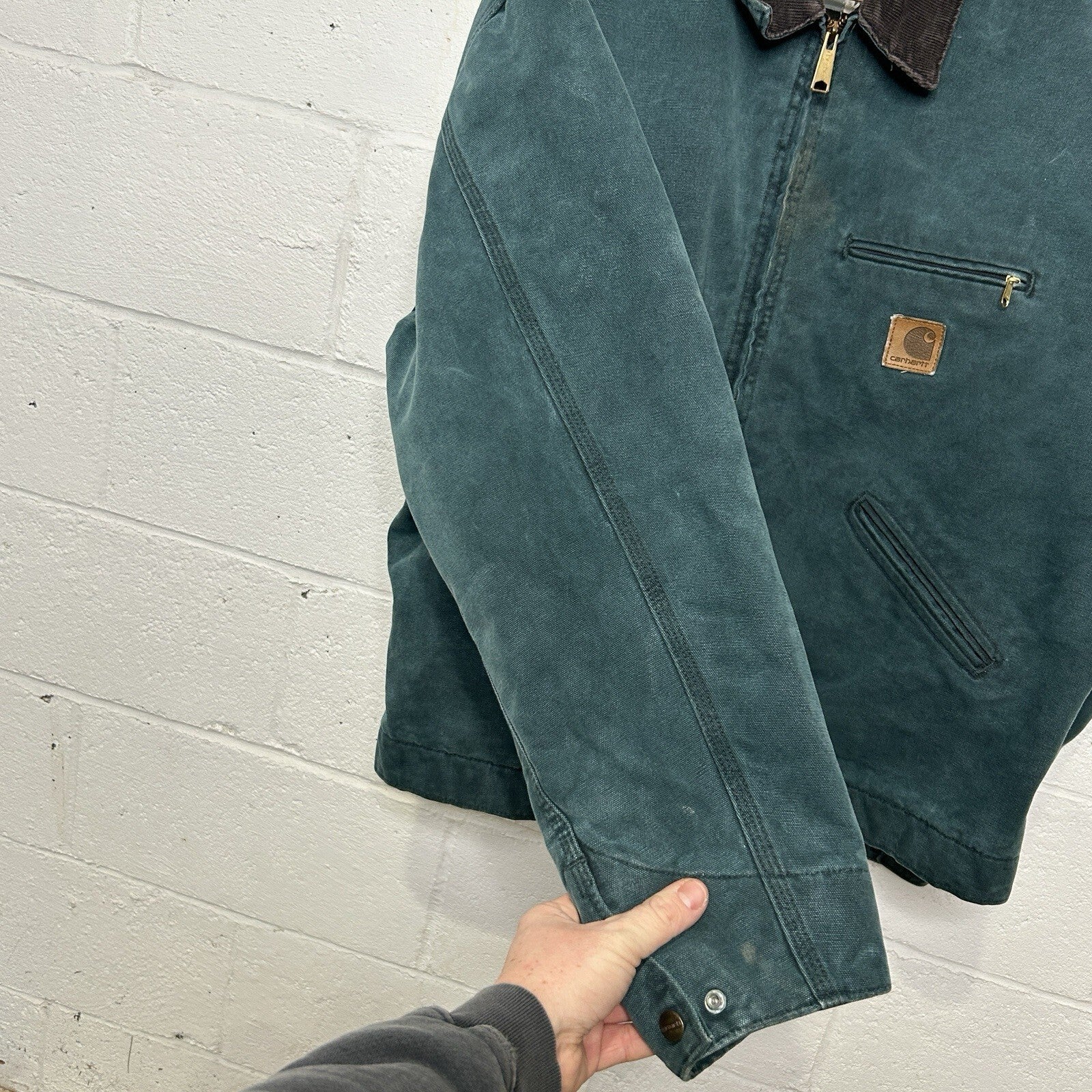 Vintage Carhartt Wool-Lined Detroit Jacket “Hunter Green” J43HTG Men’s X-Large