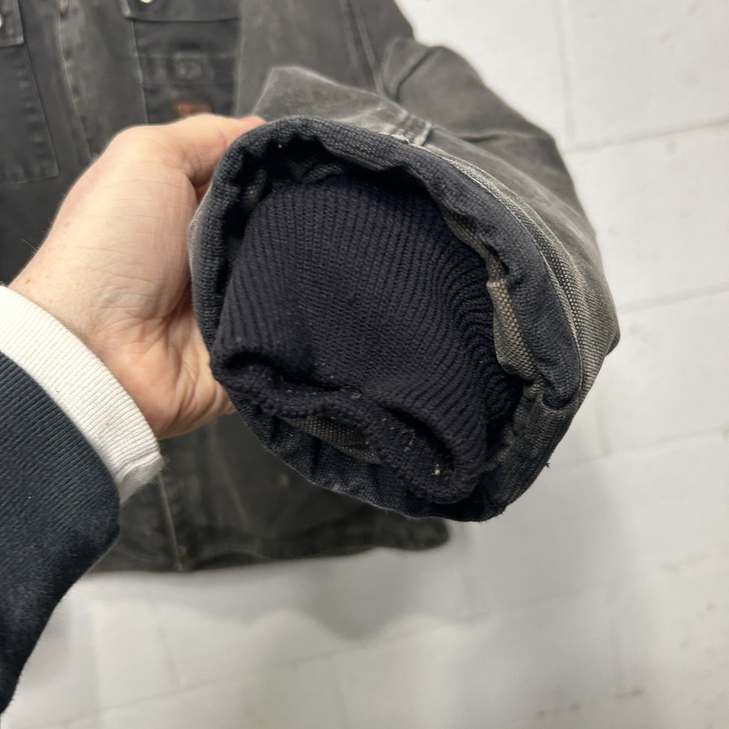 Y2K Carhartt Sandstone Hooded Multi-Pocket Jacket “Black” J284 BLK Men’s Large