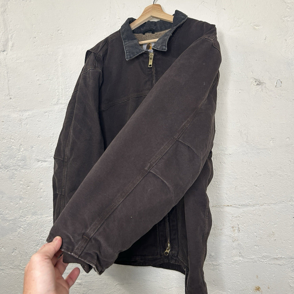 Vintage Carhartt Sherpa-Lined Ridge Jacket “Dark Brown” C61 DKB Men’s X-Large