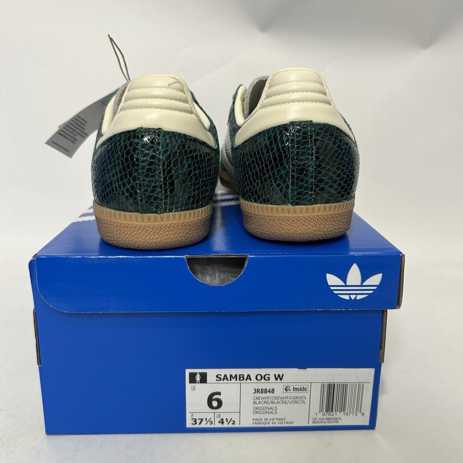 adidas Samba OG Snakeskin Pack - “Collegiate Green” JR8848 Women’s 6 New