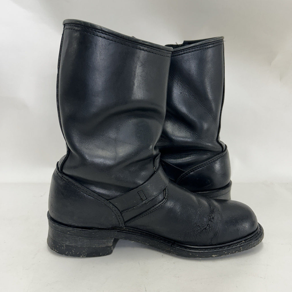 Vintage Engineer Boots Black Leather Made in USA Style 7800 Men’s 8
