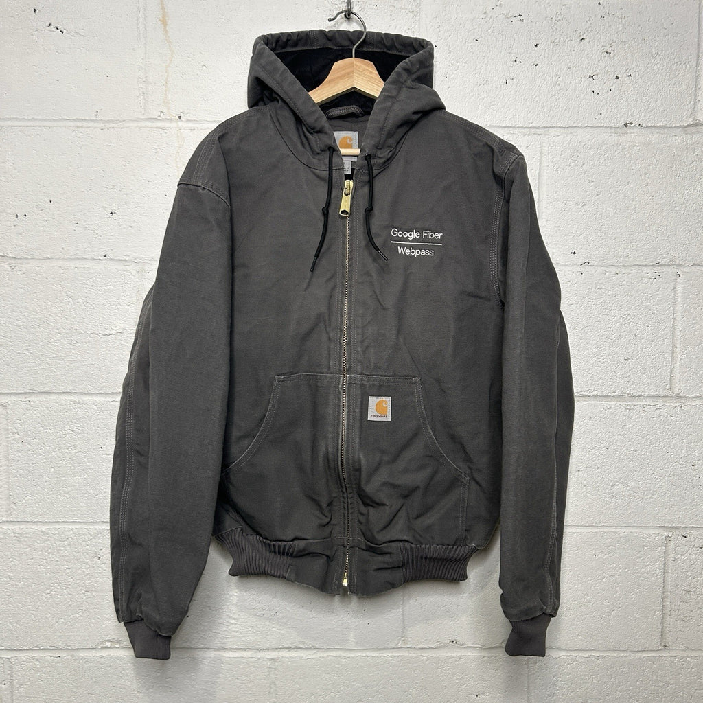 Carhartt Quilted Hooded Active Jacket “Gravel” Google 103940-GVL Men’s Small