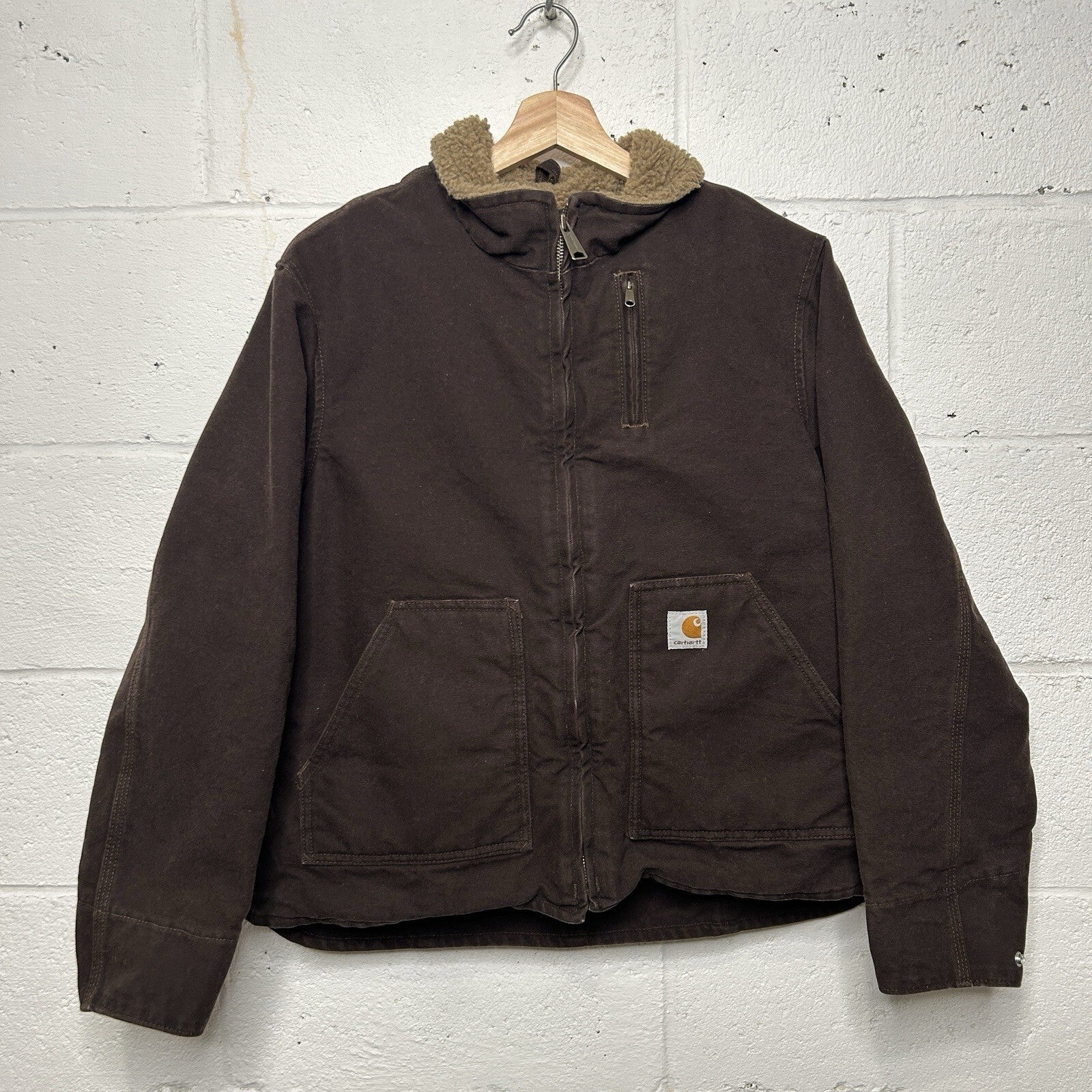 Vintage Carhartt Sherpa-Lined Canyon Jacket “Dark Brown” WJ022 DKB Women’s Large