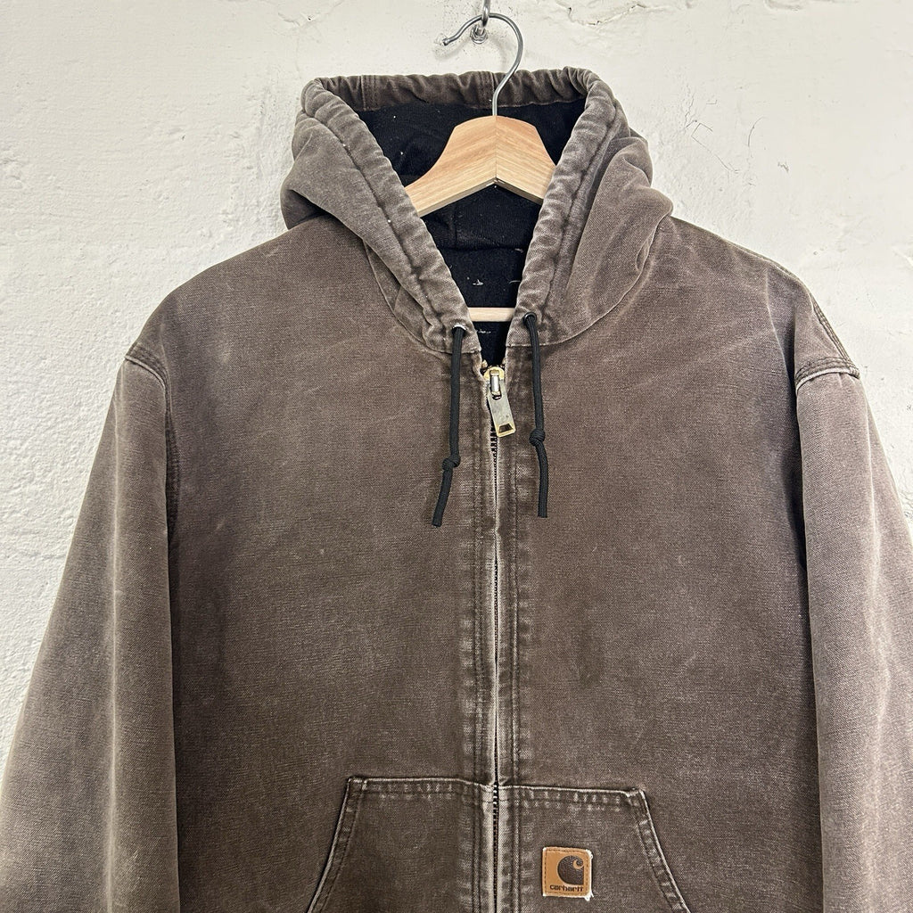 Vintage Carhartt Quilted Hooded Active Jacket “Chestnut” J130 CHT Men’s Medium