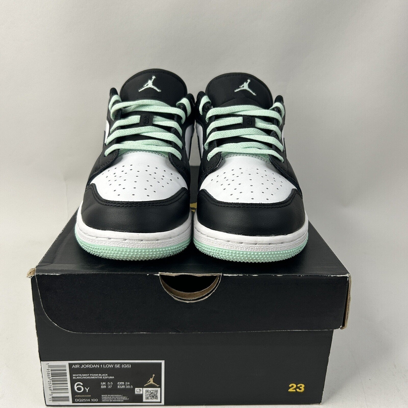 Nike Air Jordan Retro 1 Low GS SE “Easter Pastel/Tie-Dye' DQ2514-100 6Y Worn